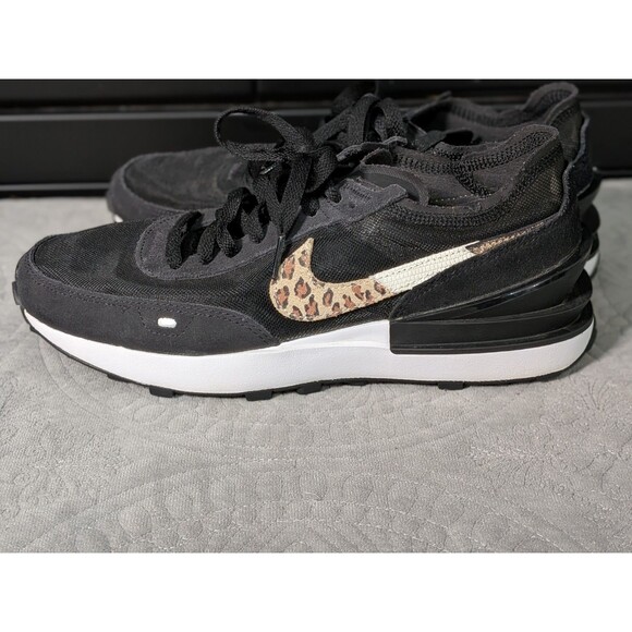 Nike Waffle One Leopard Animal Print Retro Sneakers Shoes Low Top Women's 9 - Picture 1 of 7
